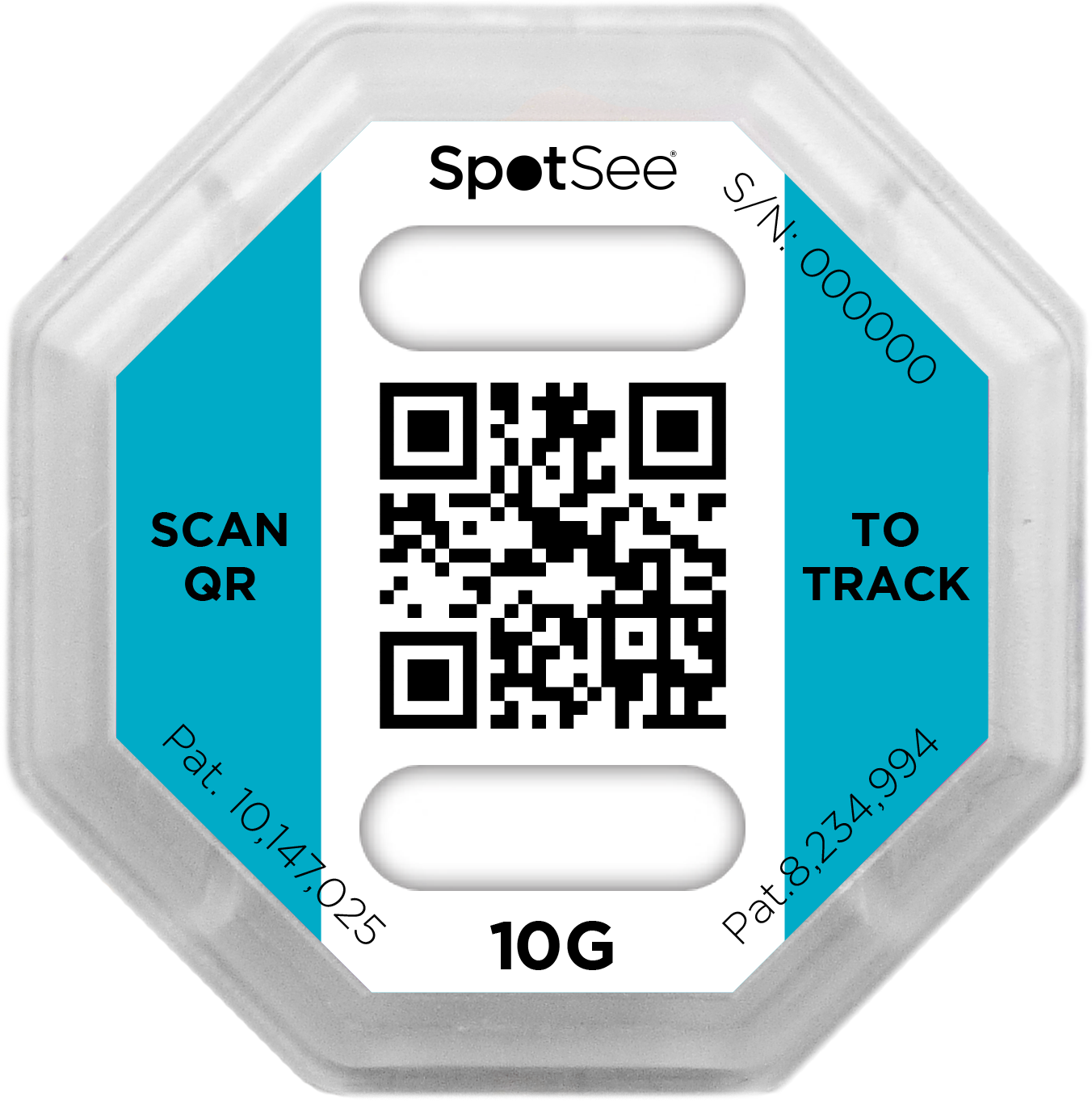 ShockWatch 2 QR — indicator before activation (white window)