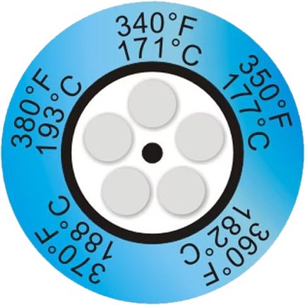 Oficjalny okrągły wskaźnik temperatury Thermax 5-punktowy CLOCK