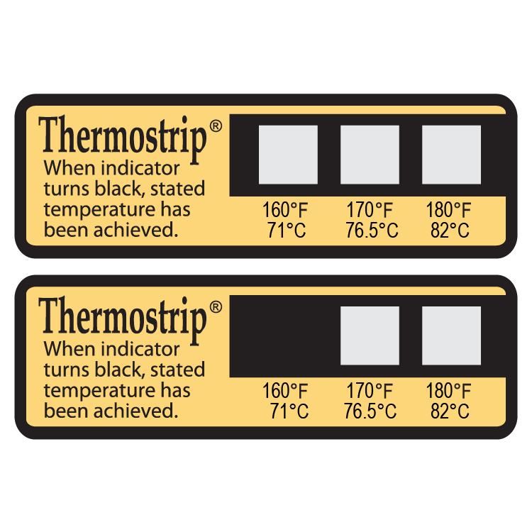 Thermostrip DL — Pasek kontrolny temperatury wody w zmywarce